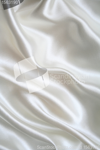 Image of Smooth elegant white silk as background 