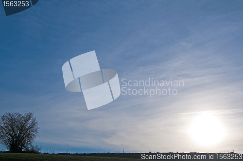 Image of sunrise on a winter day