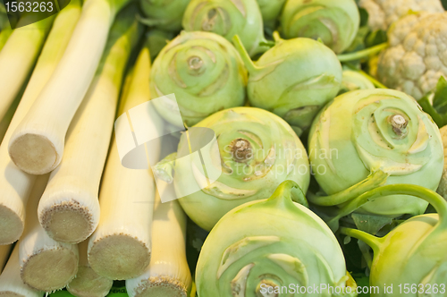 Image of leek and cabbage turnip 