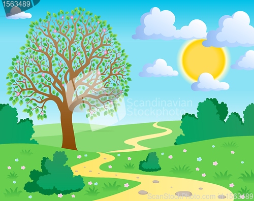Image of Spring theme landscape 1