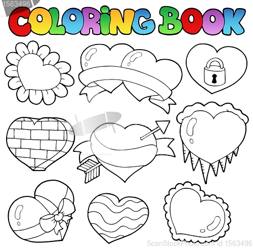 Image of Coloring book hearts collection 1
