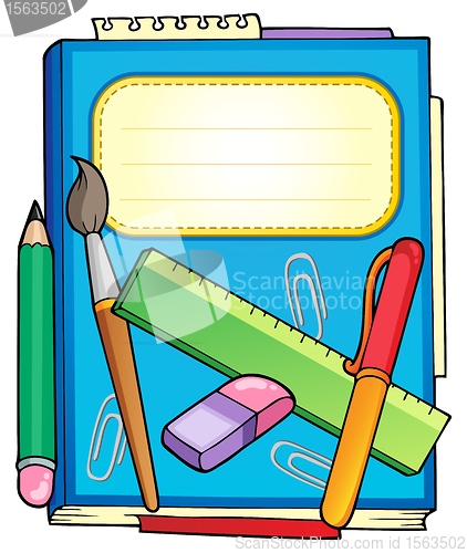 Image of School notepad with stationery