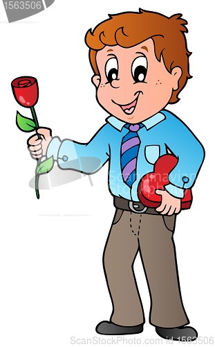 Image of Boy with flower