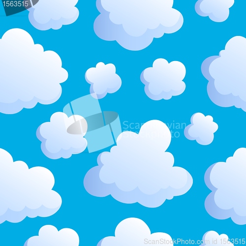 Image of Seamless background with clouds 2