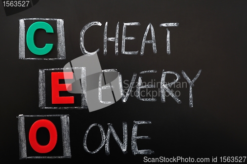 Image of Acronym of CEO - Cheat Every One