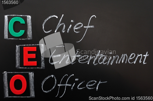 Image of Acronym of CEO - Chief Entertainment Officer