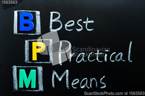 Image of Acronym of BPM - Best Practical Means