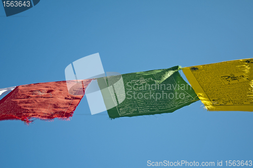 Image of prayer flags of Tibet