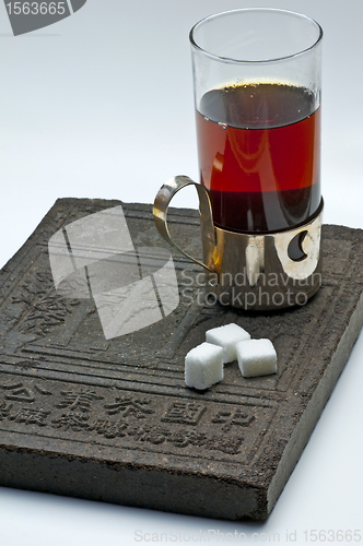 Image of tea with tea-brick