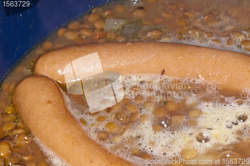 Image of Lentils  and sausage