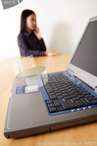 Image of Working businesswoman