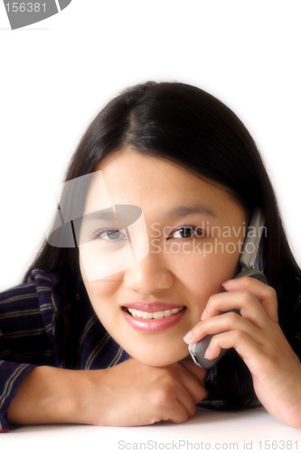 Image of Busy businesswoman
