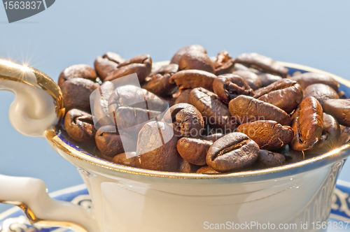 Image of coffee beans in cup
