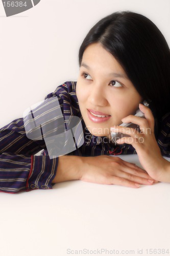 Image of Busy businesswoman