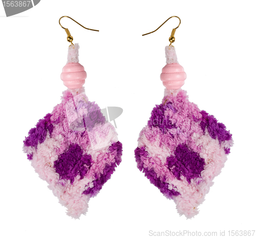 Image of Crocheted earrings on a white background