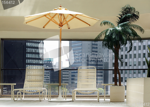 Image of Indoor swimming pool with a view