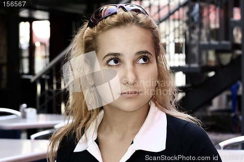 Image of Girl in a dark city