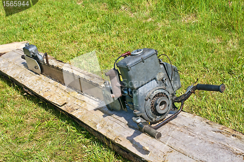 Image of old  chain saw