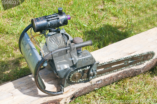 Image of old  chain saw