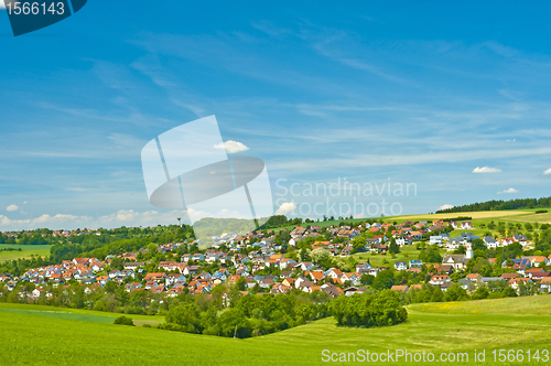 Image of village in green