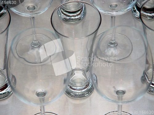 Image of Water Goblets on a Tray