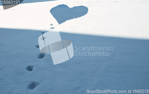 Image of Heart in snow