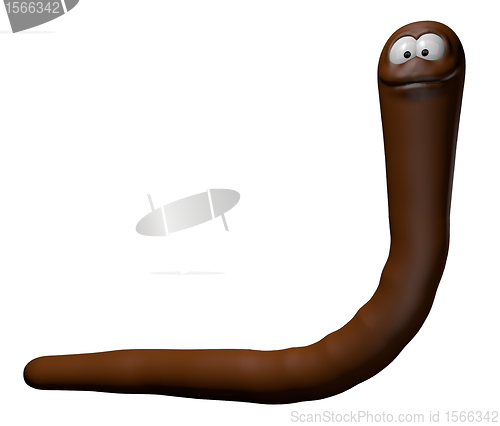 Image of funny earthworm