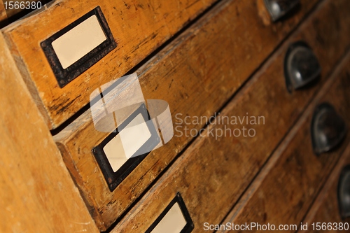 Image of clean old drawers