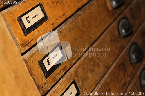 Image of letterpress drawers