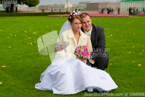 Image of young wedding couple