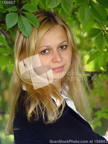 Image of Blond girl smiling