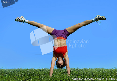 Image of Girl exercising outdoors