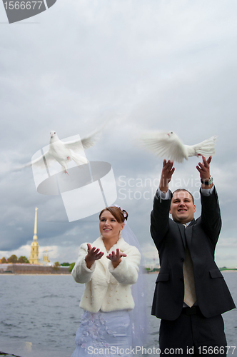 Image of young wedding couple