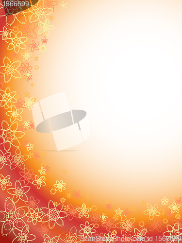 Image of abstract flower orange color pattern