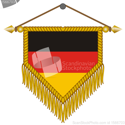 Image of vector pennant with the flag of Gemany
