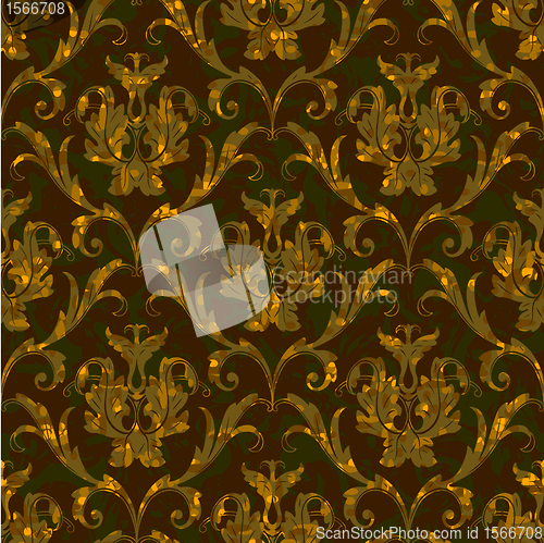 Image of seamless floral damask pattern background