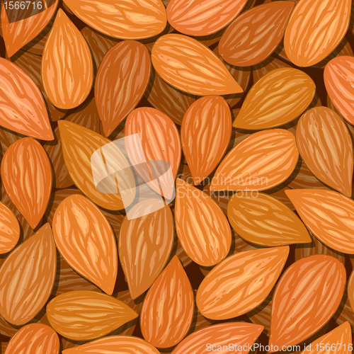 Image of almonds seamless background