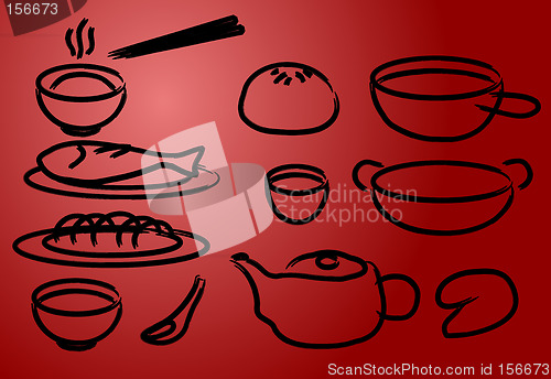 Image of Chinese cuisine icons