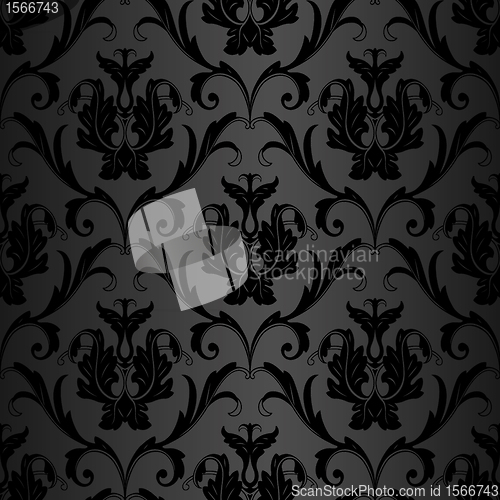 Image of seamless black wallpaper pattern