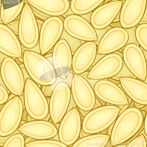 Image of seeds of a pumpkin seamless background