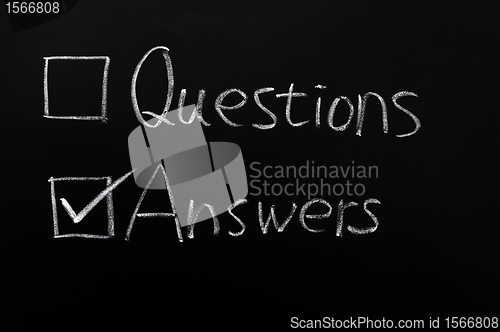 Image of Check boxes of questions and answers