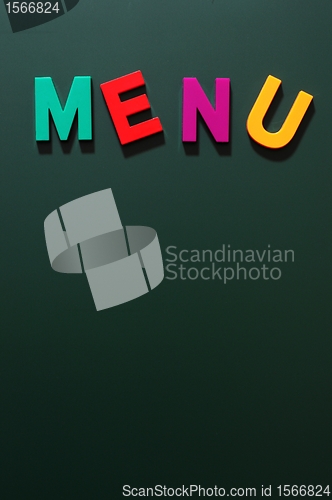 Image of Menu on a blackboard