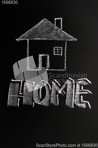 Image of Home drawn in chalk