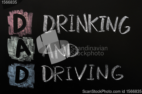 Image of Acronym of DAD - Drinking and driving