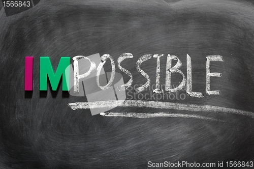 Image of Conceptual image of the word impossible