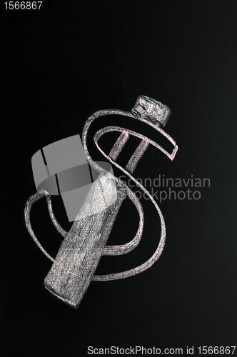 Image of US Dollar symbol on a blackboard