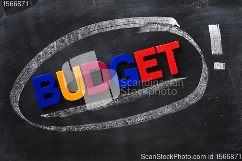 Image of Budget - word made of colorful letters