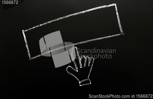 Image of Blank button with a cursor hand