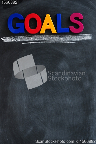 Image of Goals background with copy space