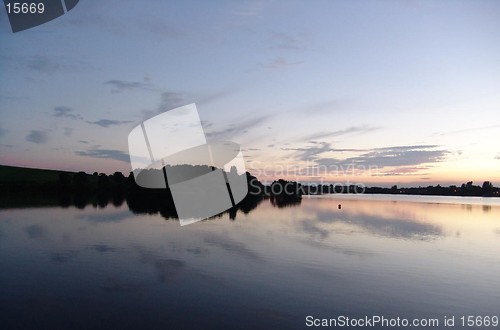 Image of hollingworth lake at sunset